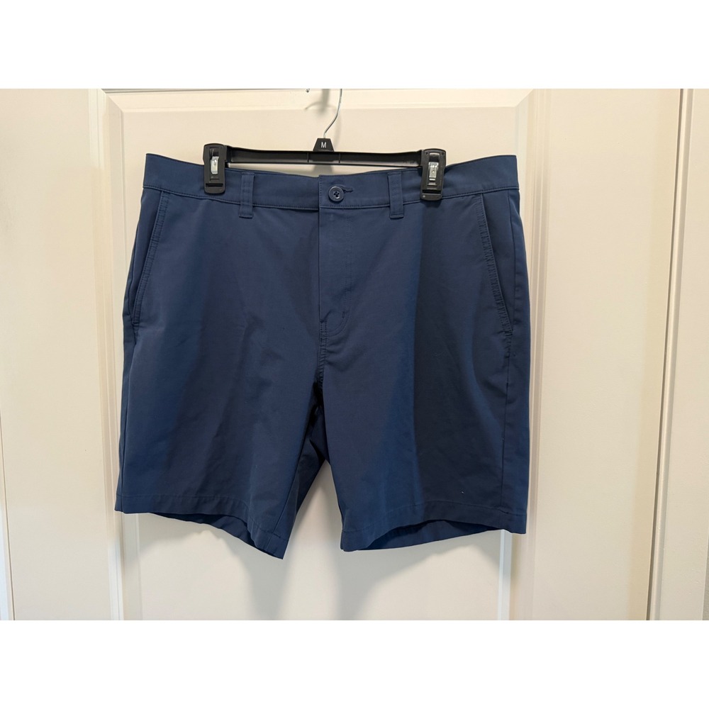 TravisMathew Beck Mens Golf Shorts Blue Size 36 Stretch Performance 123280